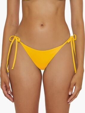 BECCA Color Code Side Tie Bikini Bottom Sunglow Yellow Size L NWT